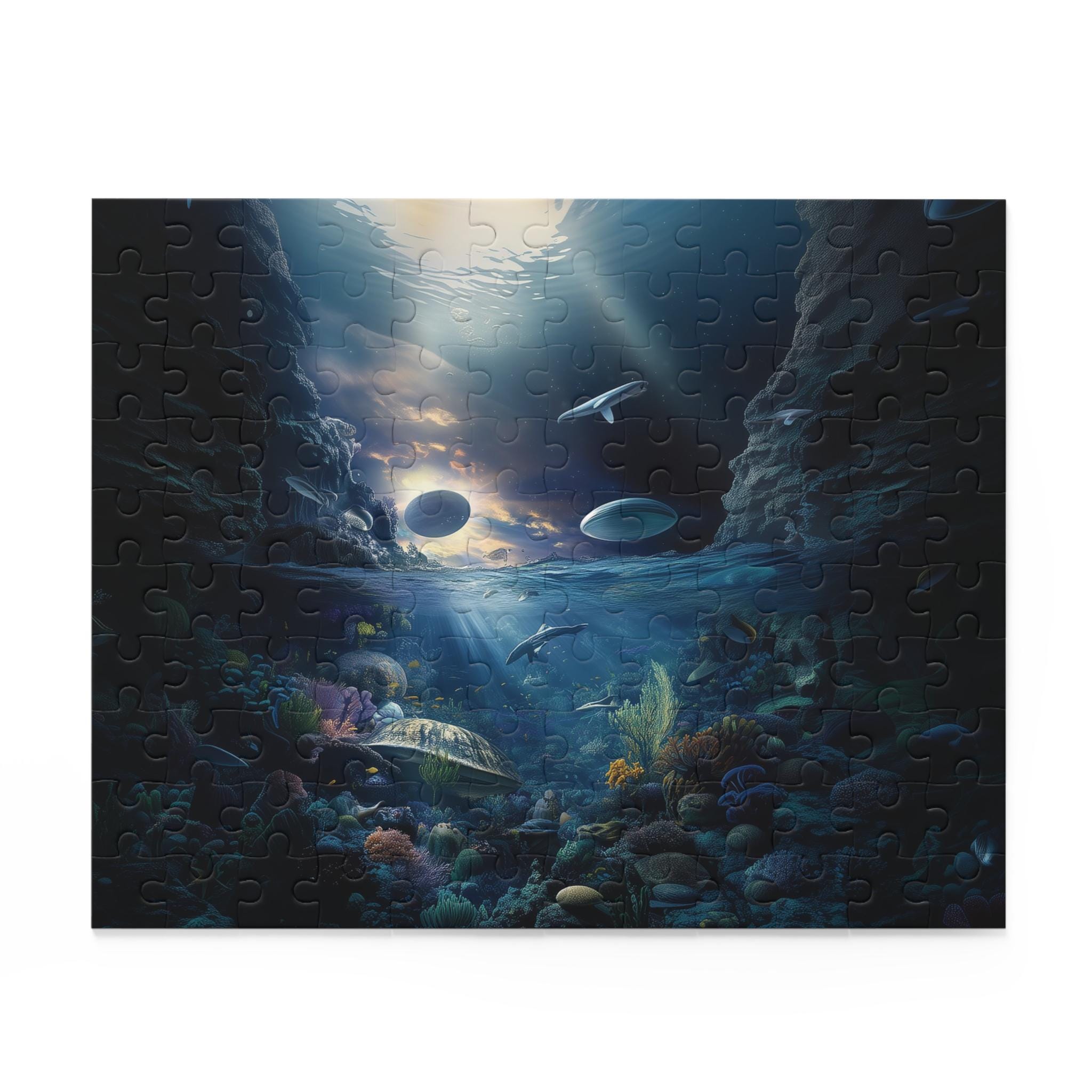 Puzzle, Alien Sea Life Jigsaw Puzzle, Outer Space Ocean Game, Unique 120 Piece, Fun 252-Piece, Challenging 500-Piece, Educational Toy, Gift