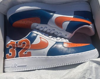 Sports Team Custom Painted Air Force One's - Colors Customizable - Made to Order - Jersey Number