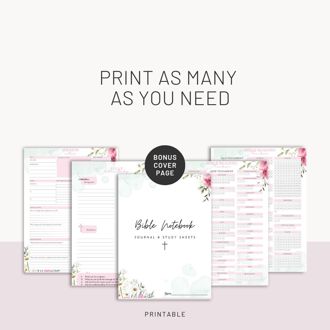 Printable Bible Study Bundle - Etsy