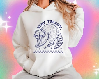 Stay Trashy Png, Trash Panda Png, Funny Raccoon Png for Sublimation, Stay Trashy Tshirt, Png for Sublimation Design, Funny Animal Quote Png