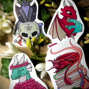 Cute dragon vinyl sticker set