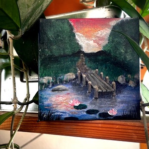 Small original acrylic painting
