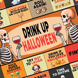 Halloween Drinking Game, Halloween Printable Board Game, Halloween Party Games, Halloween Games for Adults, Halloween Printable Activities