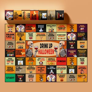 Halloween Drinking Game, Halloween Printable Board Game, Halloween Party Games, Halloween Games for Adults, Halloween Printable Activities