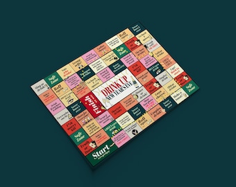 Drinking Board Game, Printable Drinking Board Game, Black Out Drinking