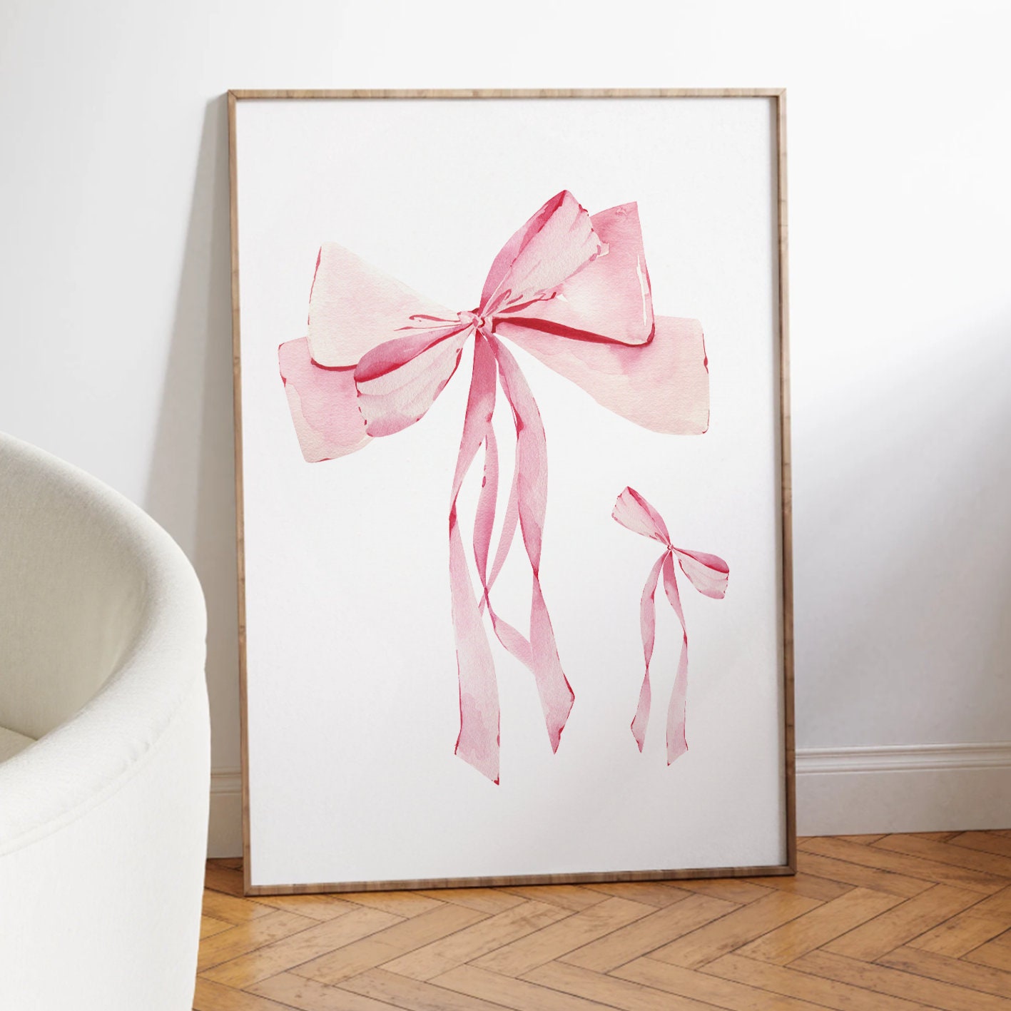 Trendy Pink Bows Wall Art Set of 3, Coquette Pink Bow Print, Pink Wall ...