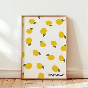 Limoncello Wall Art | Kitchen Wall Decor | Instant Download | Lemon Art | Kitchen Decor | Posters and Prints | Italian Art | Aesthetic Art