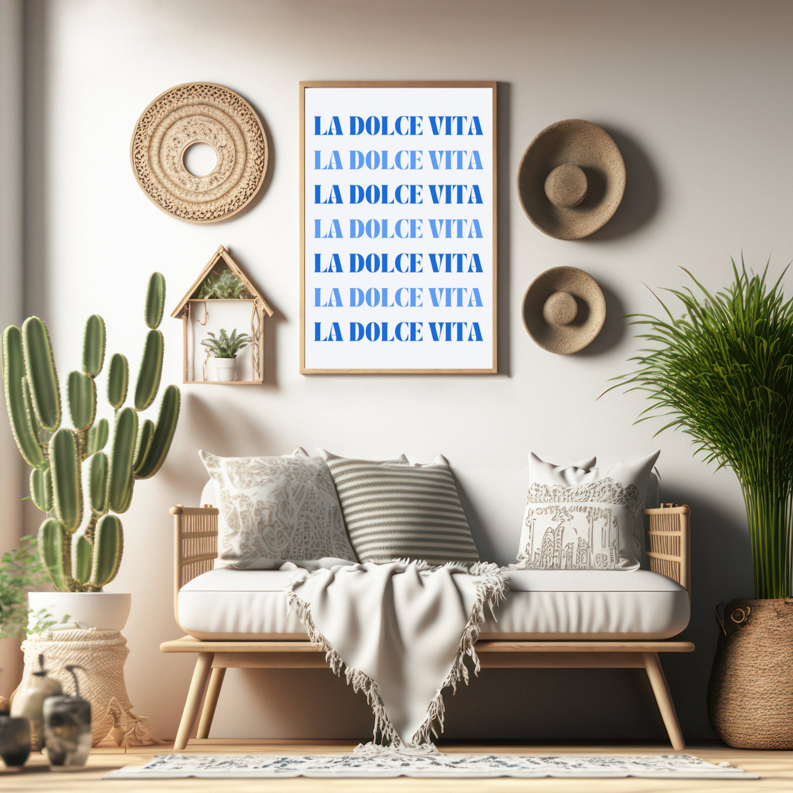 Blue Wall Art La Dolce Vita | Kitchen Decor | Kitchen Wall Art | Dolce ...