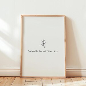 Minimalist Wall Art for Bedroom, Apartment, Floral Print, Line Art, Inspirational Quotes for Living Room, Simple Printable Artwork, Trendy