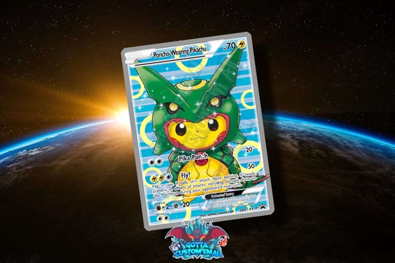 Poncho-wearing Pikachu (rayquaza) English Version - Etsy Poncho-wearing Pikachu (rayquaza) English Version - Etsy