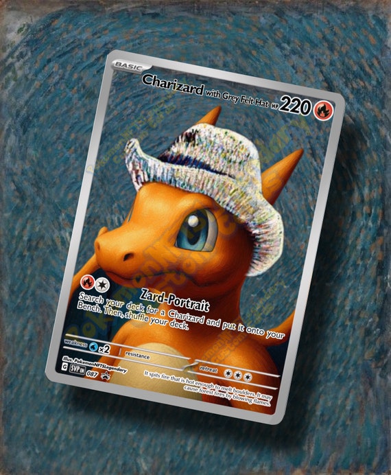 Buy Charizard With Grey Felt Hat Online in India - Etsy