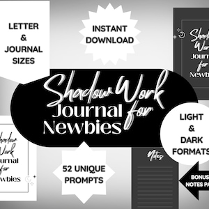 Shadow Work Journal, Shadow Work, Shadow Journal, Shadow Work Digital Journal, Shadow Work Prompts, Shadow Work Canva, Healing Gifts, Shadow