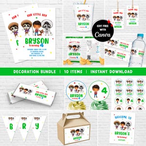 Coco Party Decorations Coco Bundle Coco Birthday Boy Birthday Fiesta Day Of The Dead Mexico INSTANT DOWNLOAD - Editable Text