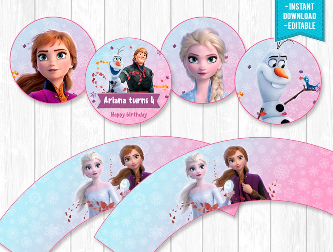 Frozen Toppers Frozen Birthday Party Package Anna Elsa Olaf Princess ...