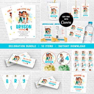 Luca Party Decorations Luca Bundle Luca Party Luca Decoration Kids Birthday - INSTANT DOWNLOAD - Editable Text