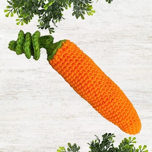 Crochet Cat Toy Carrot Kicker for Kittens Optional Catnip