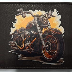 Cartera de cuero para motociclista