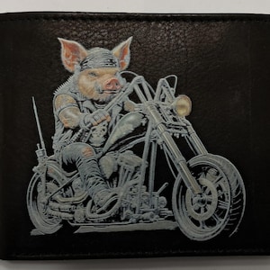 Cartera de cuero Biker Hog Rider
