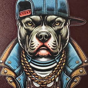Cartera de cuero Hip Hop Pitbull