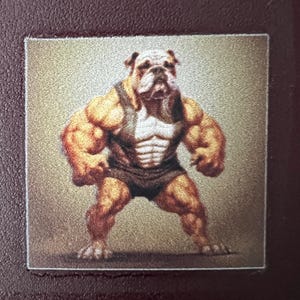 Cartera de cuero con diseño de perro Hip Hop