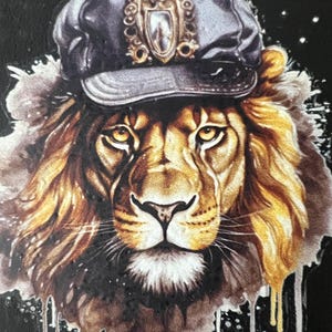 Cartera de cuero Hip Hop Lion