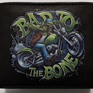 Cartera de Cuero Biker Bad to the bone