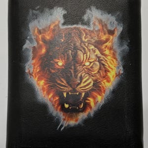 Cartera de piel Tigre ardiente