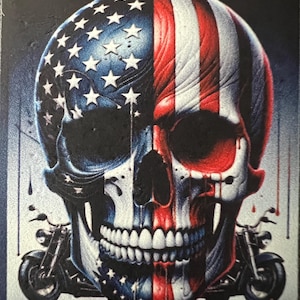 Cartera de cuero con la bandera de Biker Life