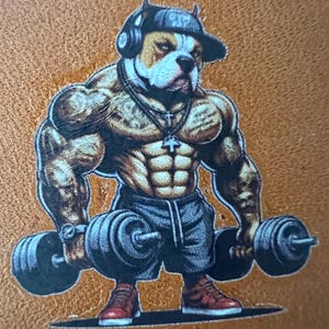 Cartera de cuero con diseño de perro Hip Hop