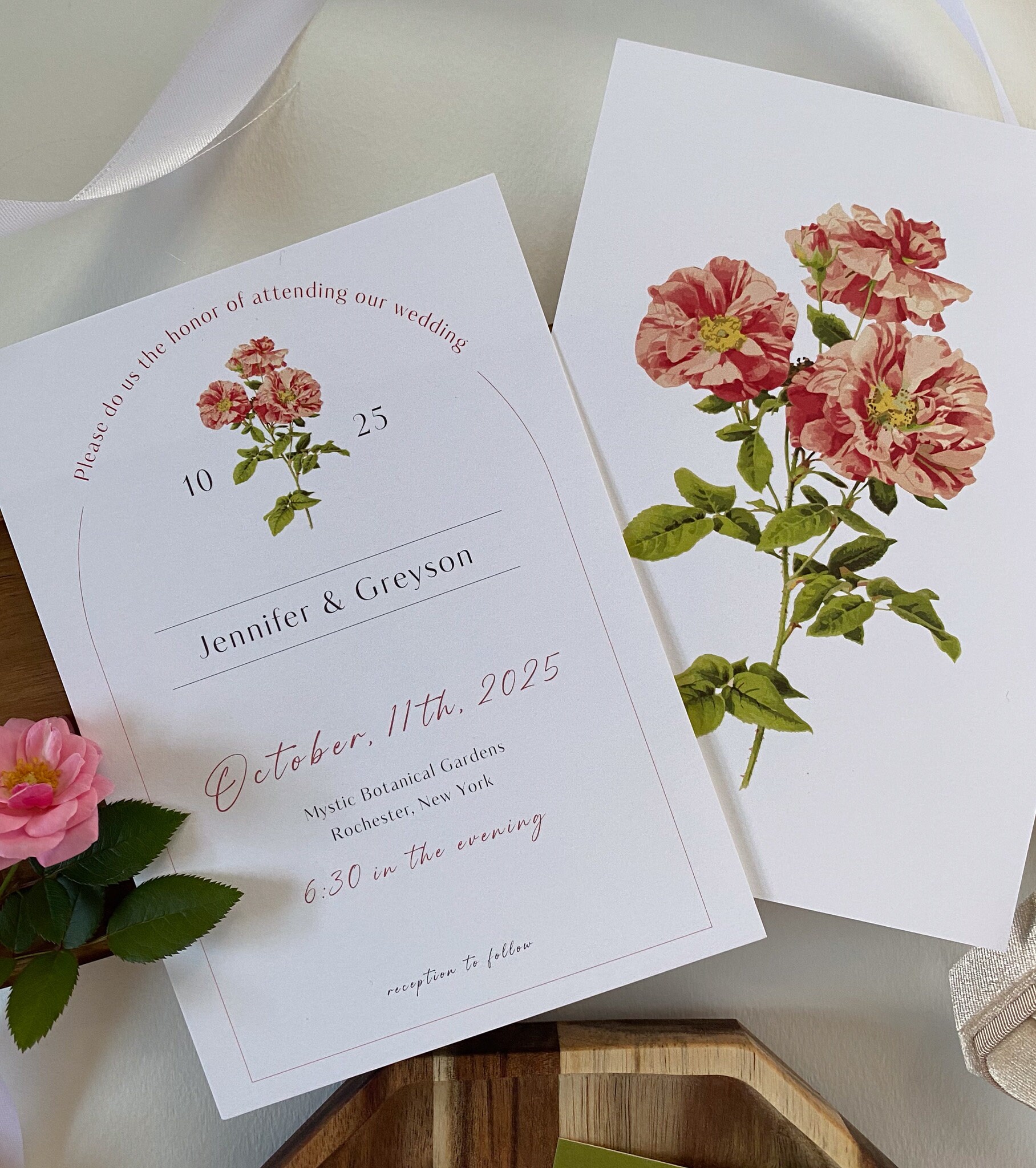 Rose Wedding Invitation Suite, Garden Wedding, Rose Invitation - Etsy