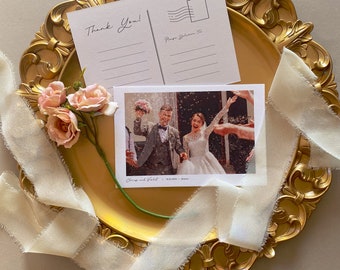 Danke Postkarte, Hochzeit Dankeschön mit Foto
