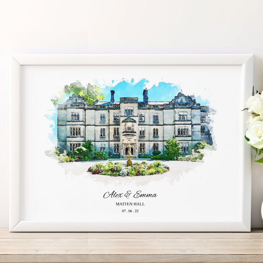 Wedding Venue Print Custom Digital Download, Wedding Gift, Unique ...