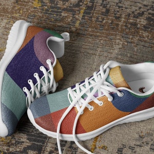 Modern Mid Mod Men’s Bauhaus  Pattern Retro Kicks