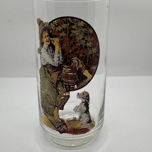 Vintage Norman Rockwell Coca Cola Glass