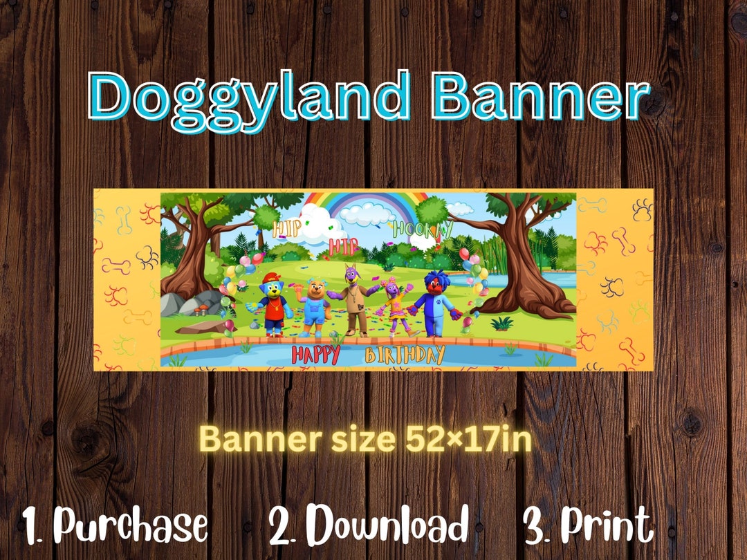 Doggyland Banner Doggyland Party Supplies Kids Birthday Pawty Snoop