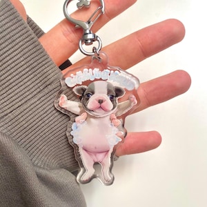 Pibble Dog Acrylic Keychain, Cute Pitbull Keychain, Kawaii Dog Charm, Funny Pibble Meme Keychain, Dog Lover Gift, Cute Bag Charm