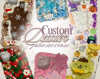Custom Kawaii Decoden Phone Case: Handmade Personalized