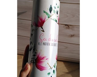 Thermobecher personalisiert Kaffeebecher Teebecher to go, Edelstahl Becher, Trinkbecher, Geschenk Frau Freundin Kollegin Mama, Motivation