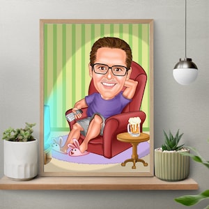 Custom Retirement Cartoon Portrait, Retirement Caricature, Retirement Gift, Retirement Cartoon, Retirement Present, Happy Retirement Cartoon