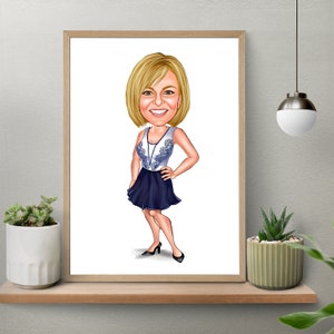 Personalized Birthday İnvitation Cartoon Custom Caricature Gift Birthday Gift Cartoon From Photo Birthday Party İnvitation Digital Download