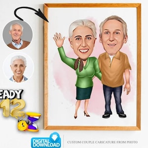 Custom Wedding Couple Caricature, Personalized Wedding Cartoon Portrait, Wedding Caricature, Funny Couple Caricature, Family Portrait Gift