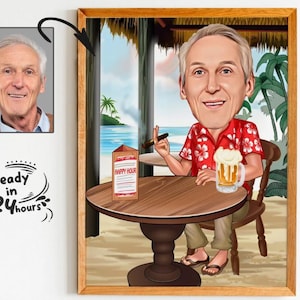 Custom Retirement Cartoon Portrait, Retirement Caricature, Retirement Gift, Retirement Cartoon, Retirement Present, Happy Retirement Cartoon