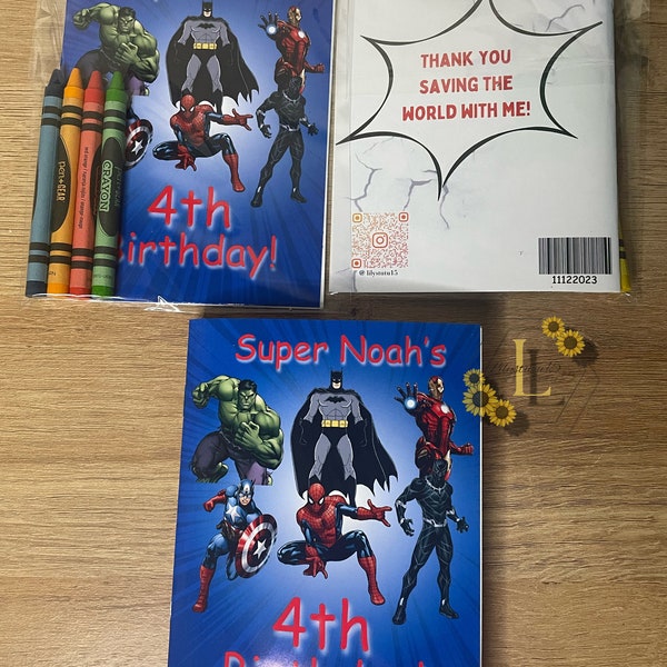 Custom Birthday Coloring Books Etsy