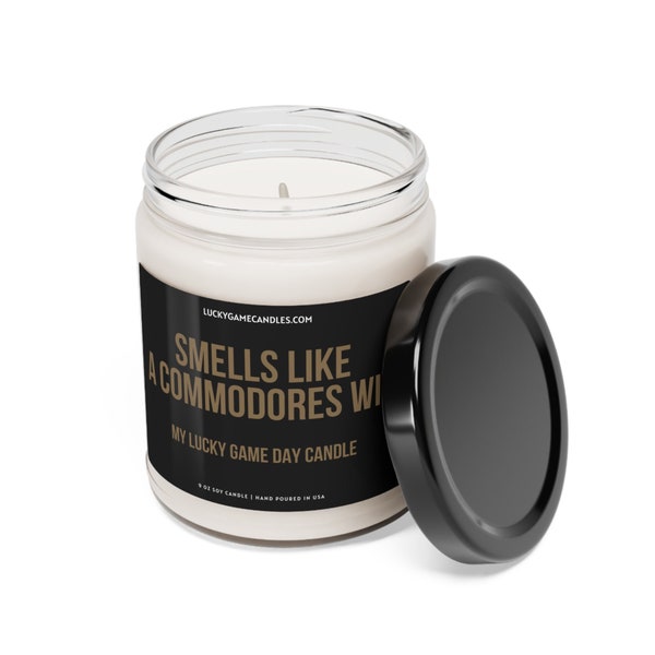 Smells like a commodores win candle, unique gift idea, vanderbilt university gift candle, vanderbilt commodores, game day decor
