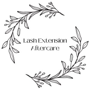 Lash Extension Aftercare Card