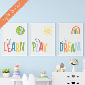 Mutlicolor Playroom Digital Prints