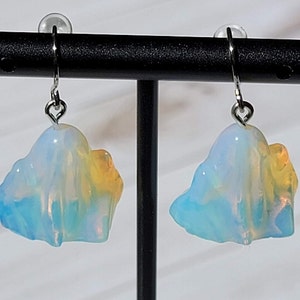 Handgemachte Kristall Opalite Geist Ohrringe - Halloween