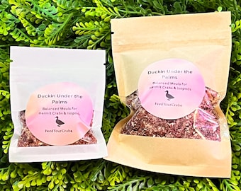 Hermit crab Complete balanced meal Duckin Under the Palms with Orvia Duck and cranberries