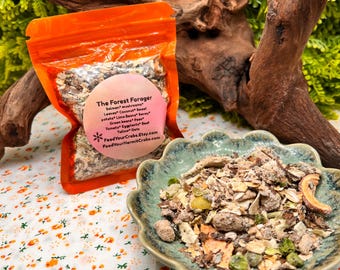 The Forest Forager balanced meal mixer for pet hermit crabs.