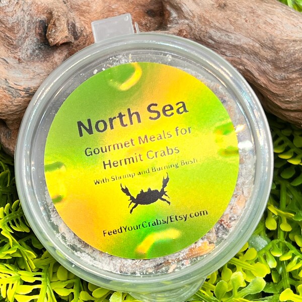 Complete Balanced Meal for hermit crabs,  North Sea with Minnows and Burning bush.